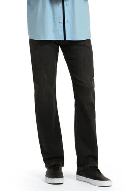 Mavi Jeans Zach Straight Leg Jeans In Smoke Brushed