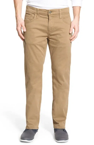 Mavi Jeans Zach Straight Leg Twill Pants In Brown