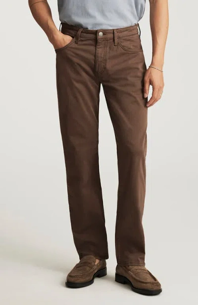 Mavi Jeans Zach Straight Leg Twill Pants In Brown