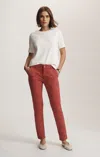 Mavi Kathleen Slim Boyfriend Chino In Bubblegum Casual Twill