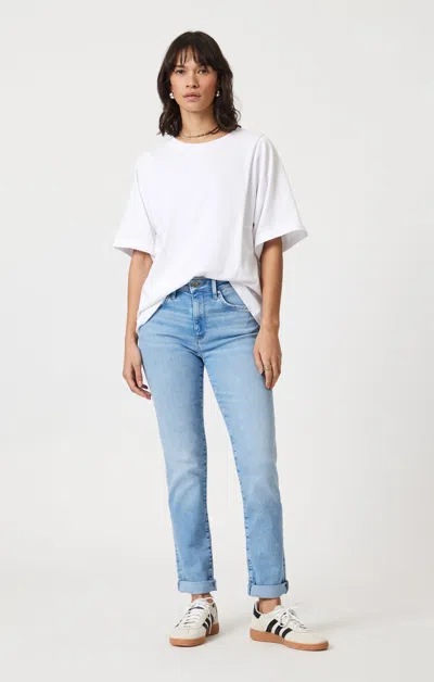 Mavi Kathleen Slim Boyfriend In Light Blue Feather Blue