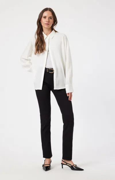 Mavi Kendra Straight Leg In Black Feather Blue