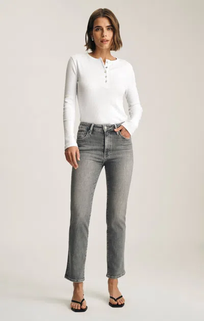 Mavi Kendra Straight Leg In Grey  Flex Blue In White