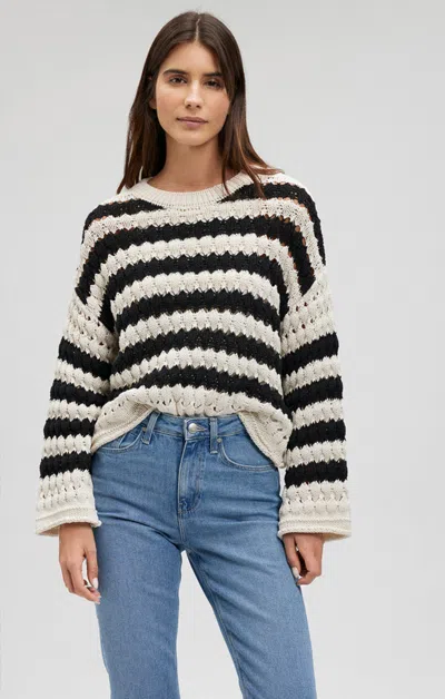 Mavi Knit Sweater In Black Striped