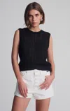 Mavi Knit Tank Top In Black