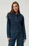 Mavi Laurel Denim Jacket In Dark Blue Denim In Dark Blue