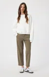 Mavi Lauren Straight Chino In Dusky Casual Twill In Green