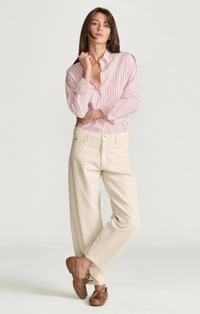 Mavi Leila Barrel In Ecru Linen  Edition In White