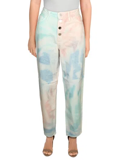 Mavi Lila Womens High Rise Tie-dye Mom Jeans In Multi