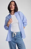 Mavi Linen Button-up Shirt In Blue Heron In Medium Blue