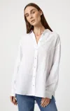 Mavi Linen Button-up Shirt In White In White
