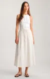 Mavi Linen Drawstring Maxi Skirt In White