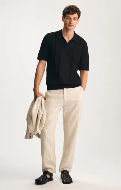 Mavi Linen Drawstring Straight Leg Pants In Moonstruck In Neutral