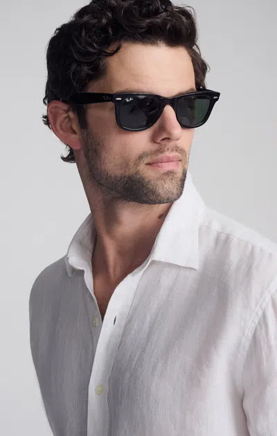 Mavi Linen Long Sleeve Button-up Shirt In White