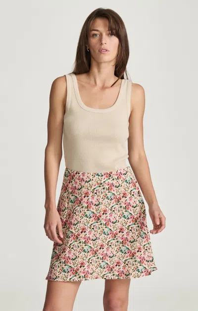 Mavi Linen Mini Skirt In Flower Print In Multi