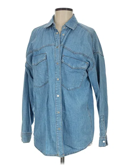 Mavi Long Sleeve Button Down Shirt In Blue