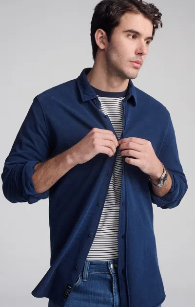 Mavi Long Sleeve Button-down Shirt In Indigo In Dark Blue