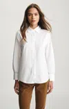 Mavi Long Sleeve Button-up Shirt In Antique White In White