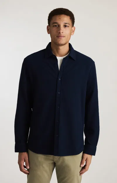 Mavi Long Sleeve Button-up Shirt In Black Iris In Blue