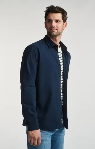 Mavi Long Sleeve Button-up Shirt In Black Iris In Dark Blue
