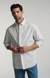 Mavi Long Sleeve Button-up Shirt In Black Iris In White