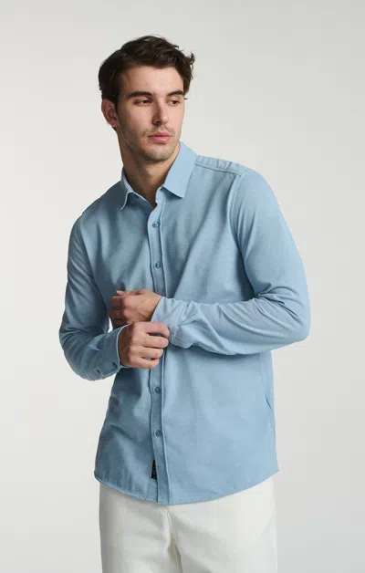 Mavi Long Sleeve Button-up Shirt In Blue Shadow In Light Blue