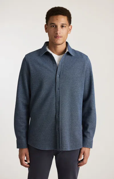 Mavi Long Sleeve Button-up Shirt In Dark Denim In Blue