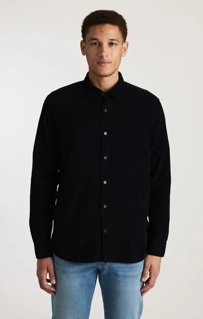 Mavi Long Sleeve Button-up Shirt In Dark Sapphire In Black