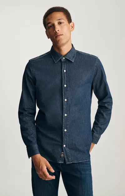 Mavi Long Sleeve Button-up Shirt In Rinse In Blue