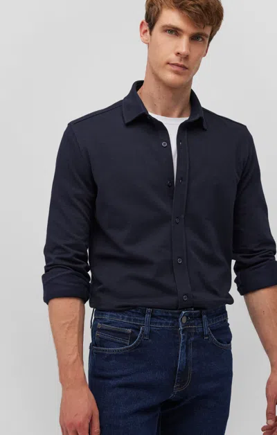 Mavi Long Sleeve Button-up Shirt In Total Eclipse In Dark Blue