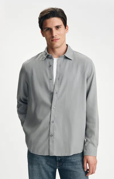 Mavi Long Sleeve Button-up Shirt In Lead In Grey