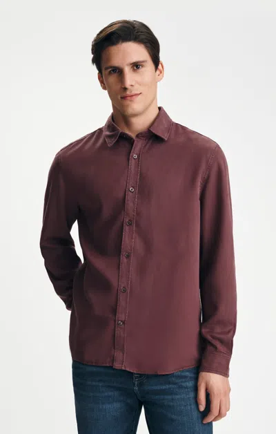 Mavi Long Sleeve Button-up Shirt In Raisin In Brown