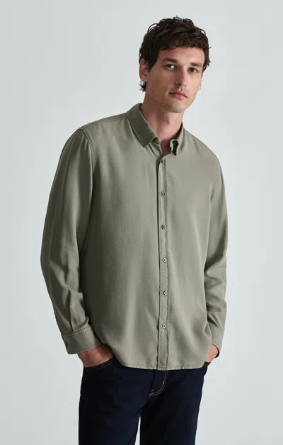 Mavi Long Sleeve Button-up Shirt In Vetiver In Green