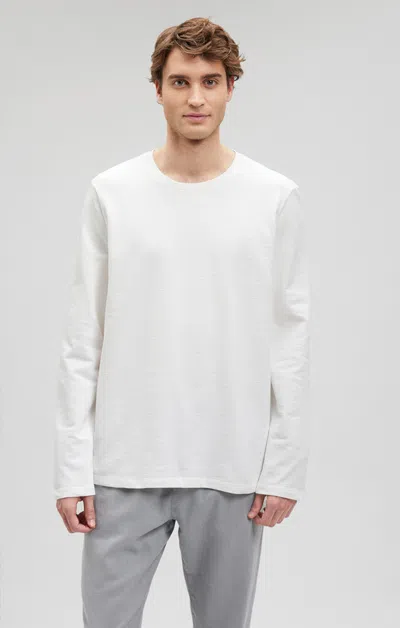 Mavi Long Sleeve Crew Neck T-shirt In Antique White