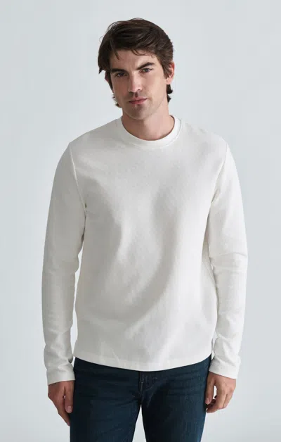 Mavi Long Sleeve Crew Neck Tee In Antique White