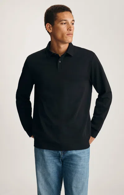 Mavi Long Sleeve Polo T-shirt In Black