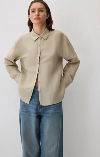 Mavi Long Sleeve Tencel™ Shirt In Abbey Stone