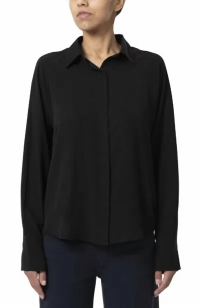 Mavi Long Sleeve Tencel Shirt In Black