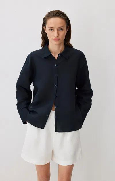 Mavi Long Sleeve Tencel™ Shirt In Black Iris