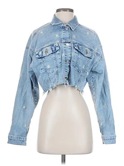 Pre-owned Mavi Long Sleeve Top Blue Collared Neckline Tops