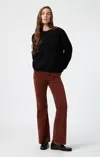 Mavi Los Angeles Flare In Brown Velvet In Brown
