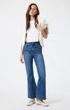Mavi Los Angeles Flare In Mid Brushed Classic Blue In Medium Blue