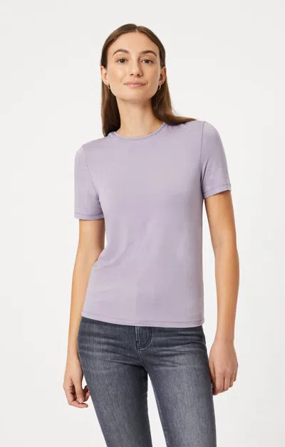 Mavi Luxe Crew Neck T-shirt In Lavender Gray In Purple