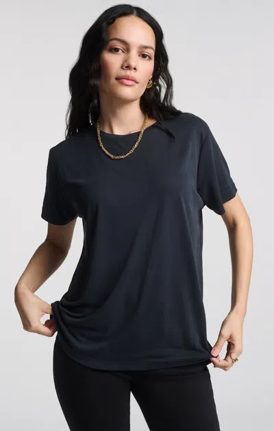 Mavi Luxe Touch Tencel™ Crew Neck T-shirt In Black