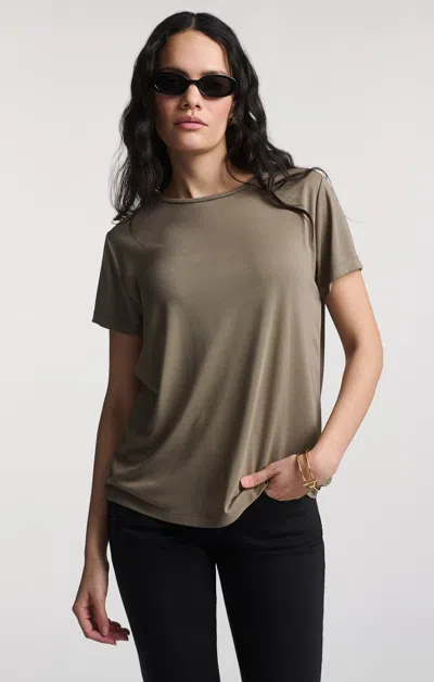 Mavi Luxe Touch Tencel™ Crew Neck T-shirt In Morel