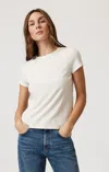 Mavi Luxe Touch Tencel™ Ribbed T-shirt In Coconut Milk In White