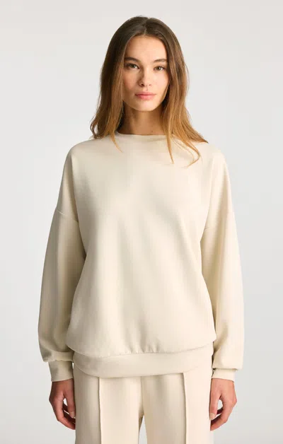 Mavi Luxe Touch Tencel™ Sweatshirt In Bone White