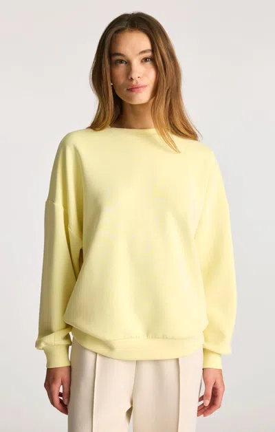 Mavi Luxe Touch Tencel™ Sweatshirt In Lemon Meringue In Yellow