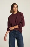Mavi Luxe Touch Tencel™ Sweatshirt In Tawny Port In Red