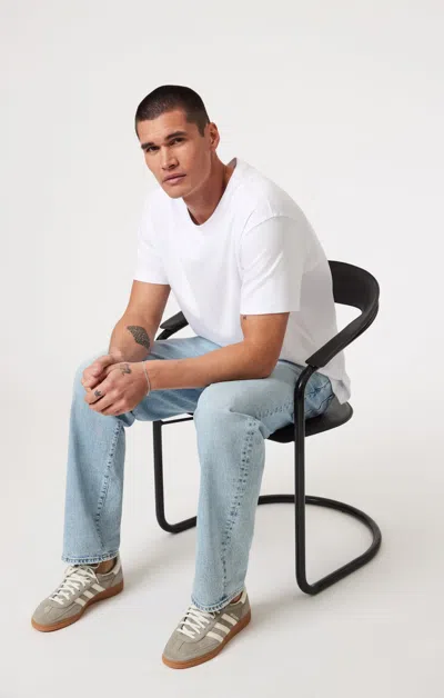 Mavi Marcel Loose Straight Leg In Bleached Classic Blue In Light Blue